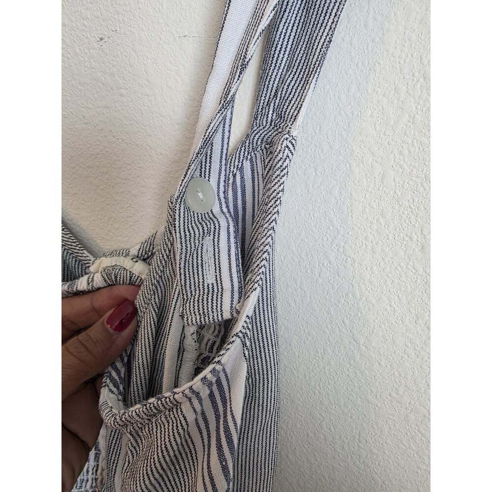 A.N.A Women Dress Sz M Blue White Striped Sleeveless Adjustable Strap - Picture 5 of 9